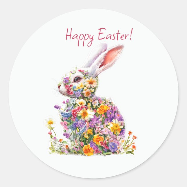 Frohe Ostern Klassischer Rundsticker Runder Aufkleber (Vorderseite)