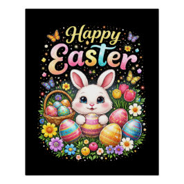 Frohe Ostern kleiner Hase Poster