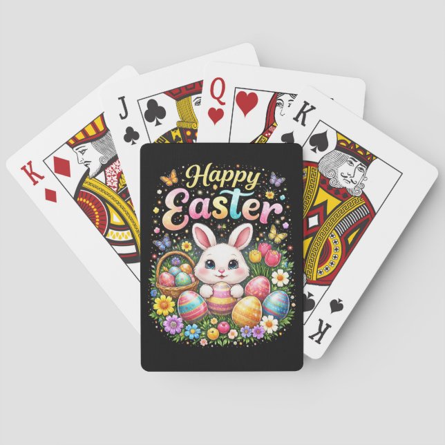 Frohe Ostern kleiner Hase Spielkarten (Rückseite)