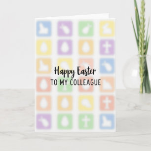 Frohe Ostern Kolleginnen- und Kollegenkarte Karte