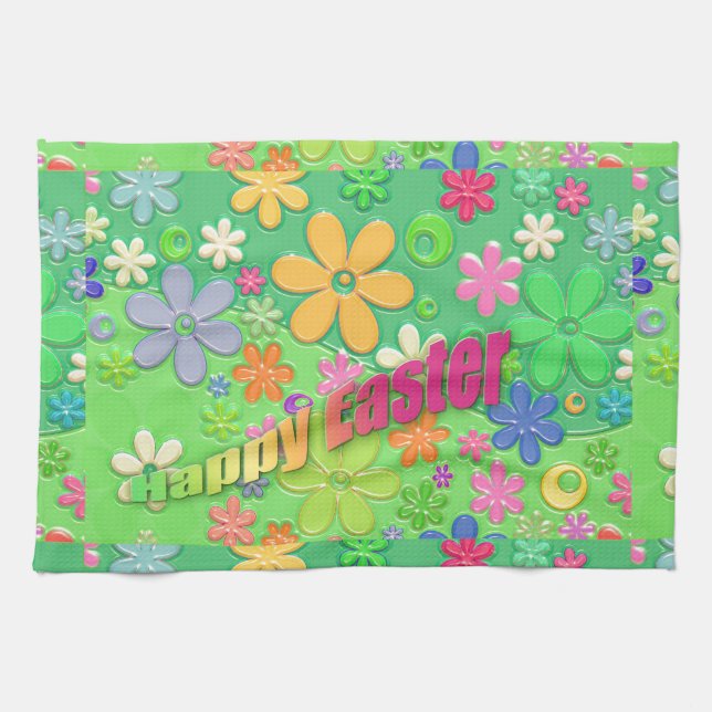 frohe ostern küchentuch (Horizontal)