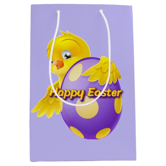 Frohe Ostern Küken  Mittlere Geschenktüte (Vorderseite)