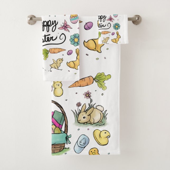 Frohe Ostern Kunst Badhandtuch Set (Insitu)
