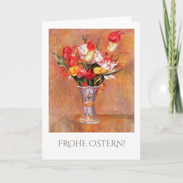 Frohe Ostern. Kunsthandwerkskarten Feiertagskarte (Vorderseite)