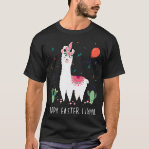 Frohe Ostern Lama Bunny Ohren Blumen Süße Ostern F T-Shirt