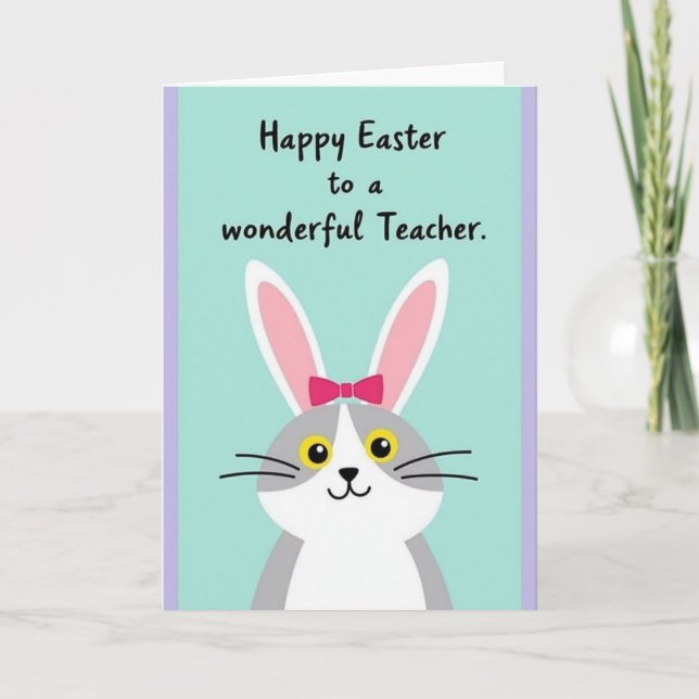 Frohe Ostern Lehrerkarte Karte (Vorderseite)