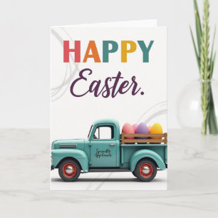 Frohe Ostern LKW-Szene Karte