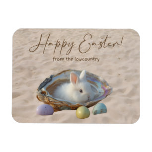 Frohe Ostern Lowcountry Austernschale und Hase Magnet