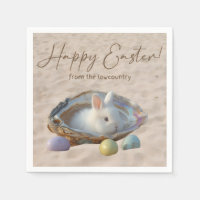 Frohe Ostern Lowcountry Austernschale und Hase