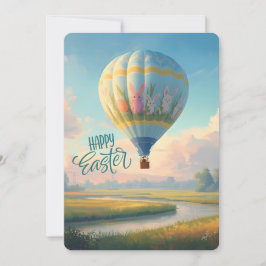 Frohe Ostern Lowcountry Marschland Heißluftballon Feiertagskarte