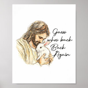 Frohe Ostern Lustig Errate Wer ist Ck Jesus Bunny  Poster