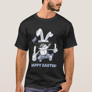 Frohe Ostern Lustiger Hase Skateboard Bunny Cool S T-Shirt