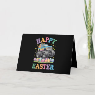 Frohe Ostern Lustiger Monster Truck zerdrückt Eier Dankeskarte