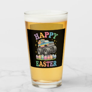 Frohe Ostern Lustiger Monster Truck zerdrückt Eier Glas