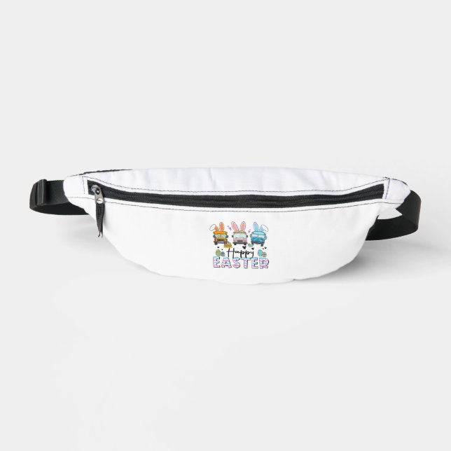 Frohe Ostern Lustiger Schulbusfahrer Leben Glückli Bauchtasche (Vorderseite)