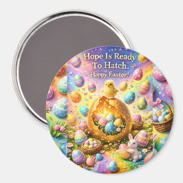 Frohe Ostern, magisches Küken und dekorativer Oste Magnet