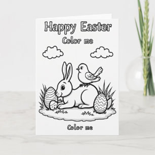Frohe Ostern - Mal-mich-Karte Karte