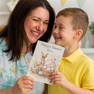 Frohe Ostern Mama Wasserfarben-Faltkarte zum Feier Feiertagskarte