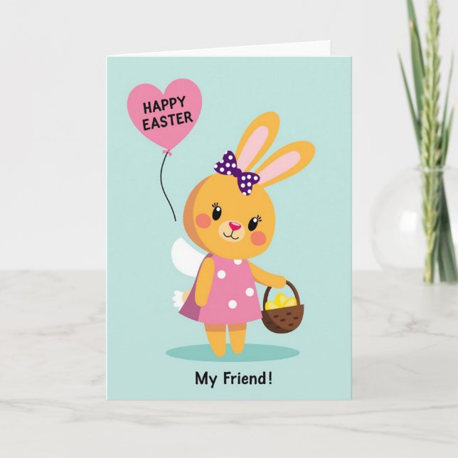 Frohe Ostern Mein Freund Karte (Vorderseite)