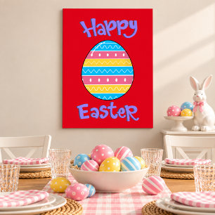 Frohe Ostern mit Ei Poster