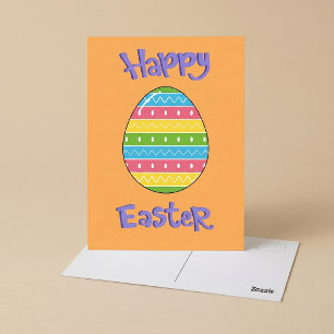 Frohe Ostern mit Ei Postkarte