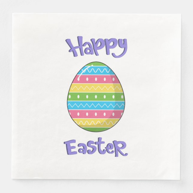 Frohe Ostern mit Ei Serviette (Vorderseite)