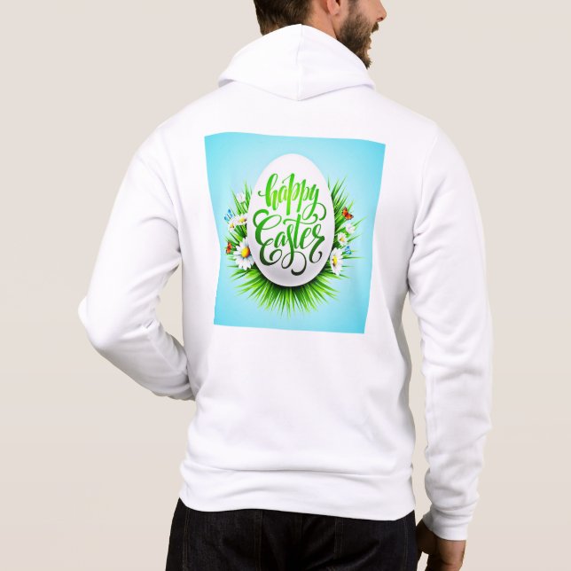 Frohe Ostern mit Frühlingsblumen-23180 Hoodie (Rückseite)