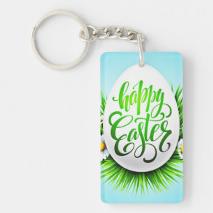 Frohe Ostern mit Frühlingsblumen-23180 Schlüsselanhänger