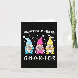 Frohe Ostern mit meinen Gnomen Mädchen Kinder Frau Karte