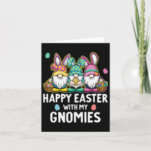 Frohe Ostern mit meinen Gnomen Mädchen Kinder Frau Karte