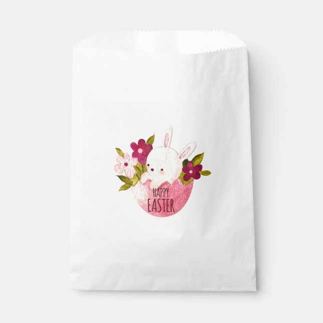 Frohe Ostern mit Osterhase Geschenktütchen (Vorderseite)