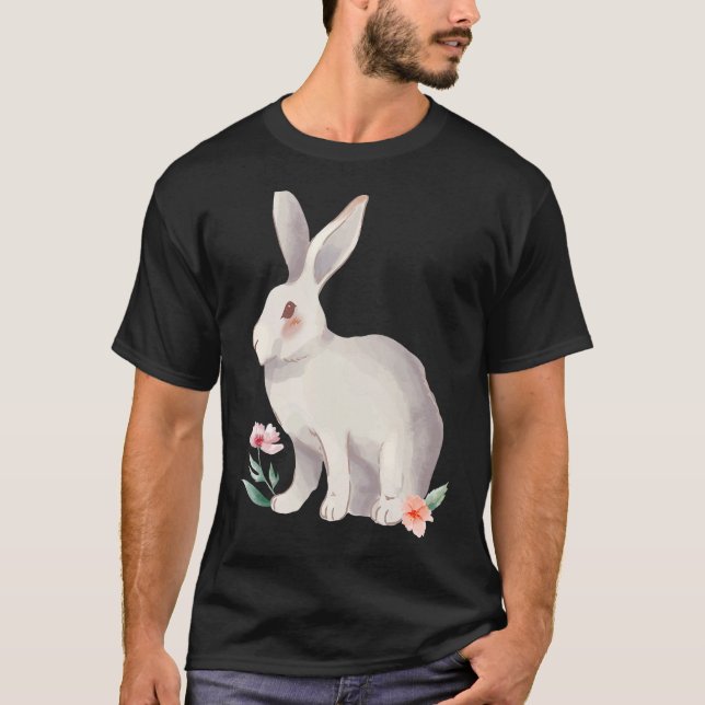 Frohe Ostern mit Zucker süßer Hase 2 T-Shirt (Vorderseite)