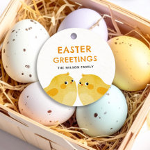 Frohe Ostern mit zwei kleinen Küken