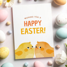 Frohe Ostern mit zwei kleinen Wasserfarbenküken