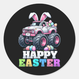 Frohe Ostern Monster Truck Osterhase Monster Tr Runder Aufkleber