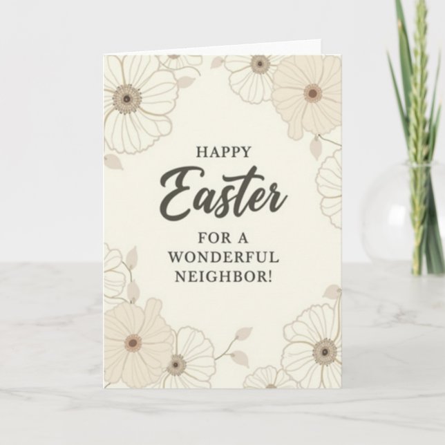 Frohe Ostern Nachbarkarte Karte (Vorderseite)