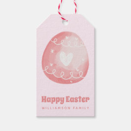 Frohe Ostern! Niedlich Osterrosa Ostereier Geschenkanhänger