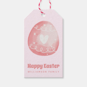 Frohe Ostern! Niedlich Osterrosa Ostereier Geschenkanhänger