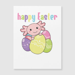 Frohe Ostern Niedliche Axolotl für Ostern mit Oste Magnetkarte