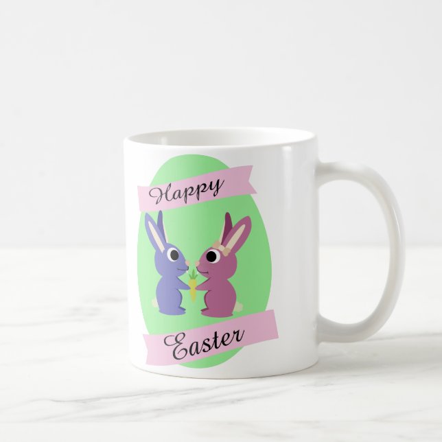 Frohe Ostern! Niedliche Banden Kaffeetasse (Rechts)