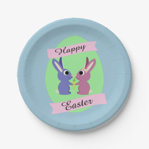 Frohe Ostern! Niedliche Banden Pappteller