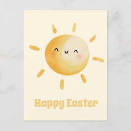 Frohe Ostern! Niedliche Wasserfarbensonne Postkarte