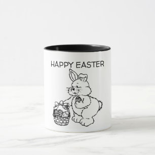 Frohe Ostern oder Ihr Text Niedlich Osterhase Tasse