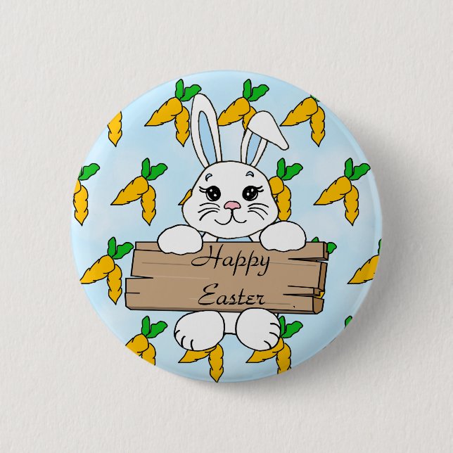 Frohe Ostern, Osterhase Button (Vorderseite)