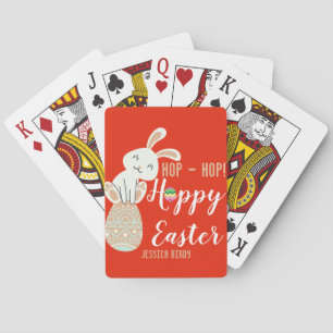  Frohe Ostern, Osterhase einfach süße Familie Spielkarten