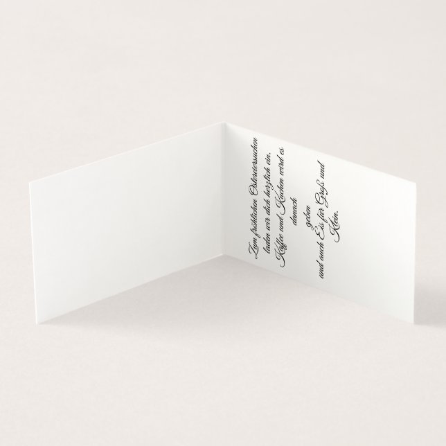 Frohe Ostern - Osterhase in Blumen (Innenseite)