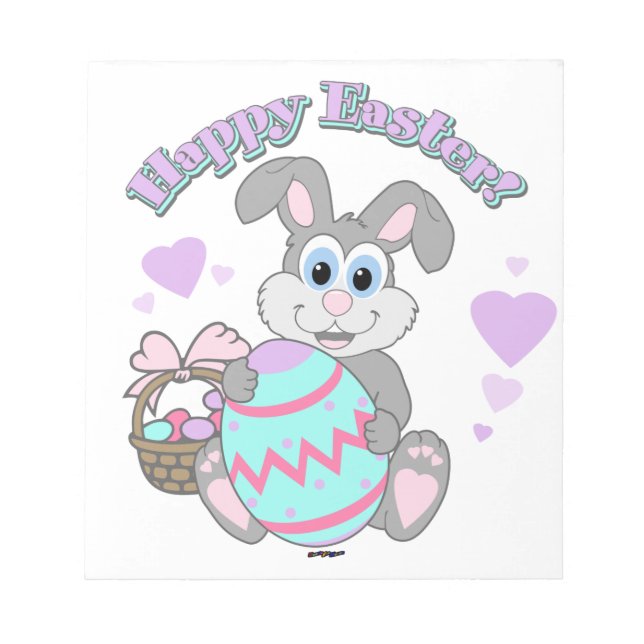 Frohe Ostern! Osterhase Notizblock (Vorderseite)