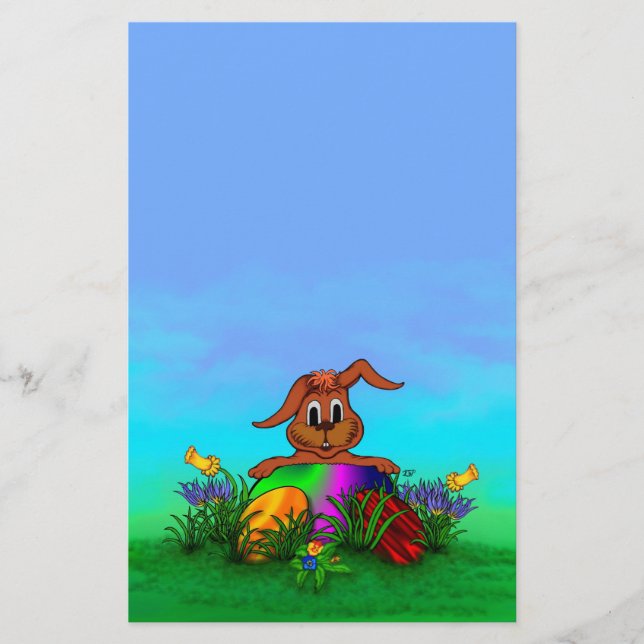 Frohe Ostern! Osterkaninchen Flyer (Vorne)