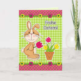 Frohe Ostern Osterkarte in deutscher Sprache Feiertagskarte