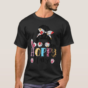 Frohe Ostern Ostern Leopard Haar Bunny Ohr T-Shirt